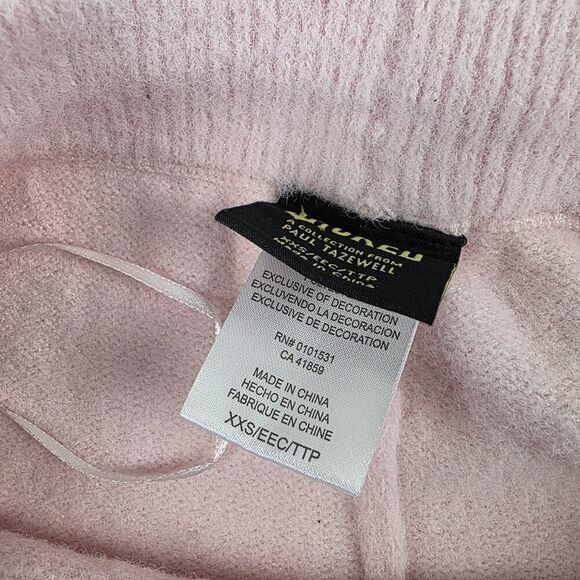 Paul Tazewell Light Pink Sweater Rib Bottom Flare Pants WICKED Oversized Sz 2XS - Picture 10 of 14